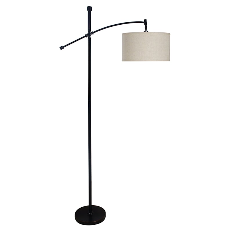 Bronze Metal Adjustable Floor Lamp, 63"