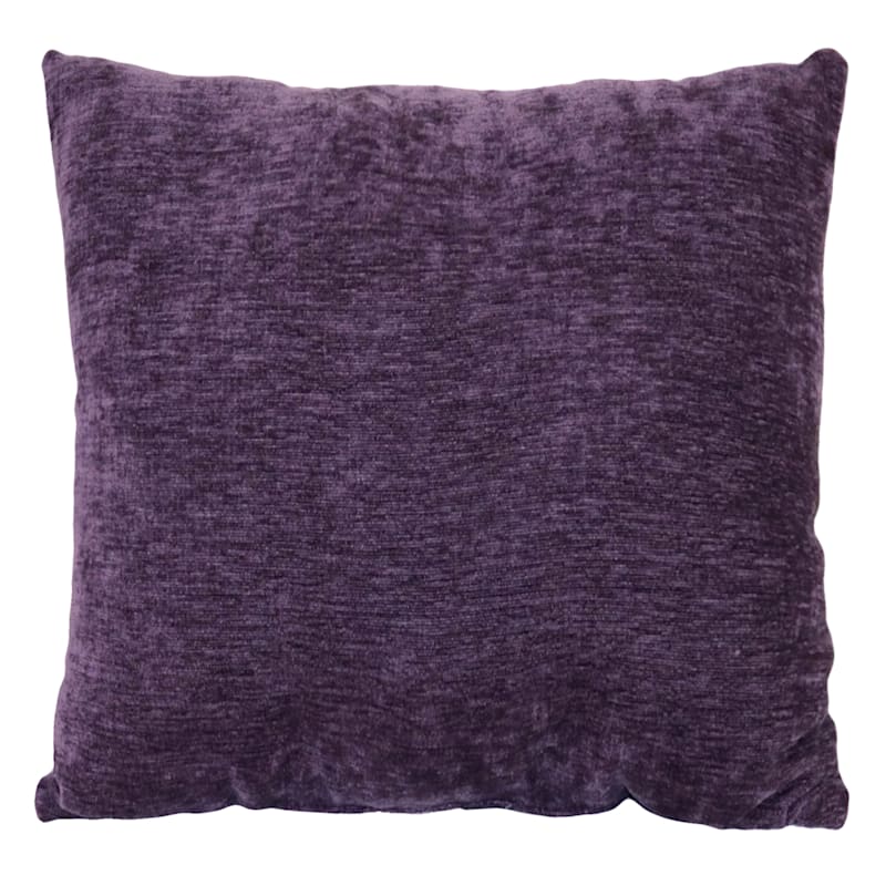 Reese Purple Chenille Throw Pillow, 24"