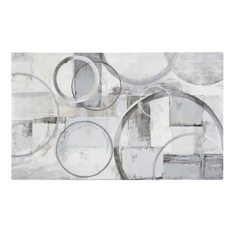 Grey Abstract Printed Canvas Wall Art, 30x60