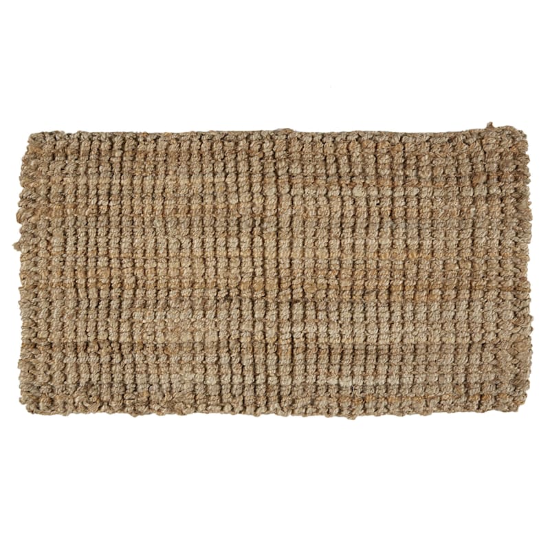 Natural Jute Boucle Accent Rug, 20x34