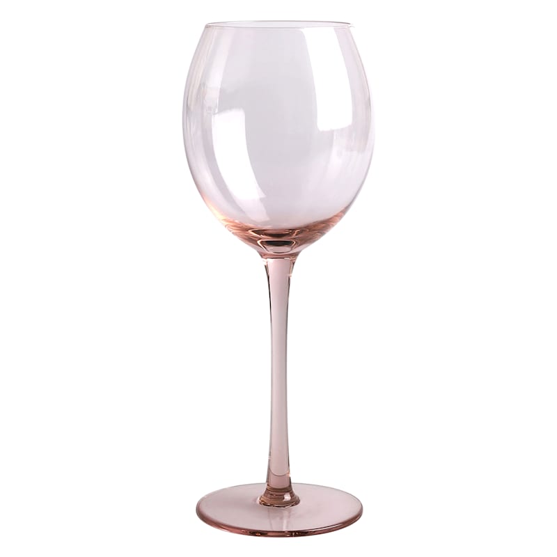 Pink Stemmed Wine Glass