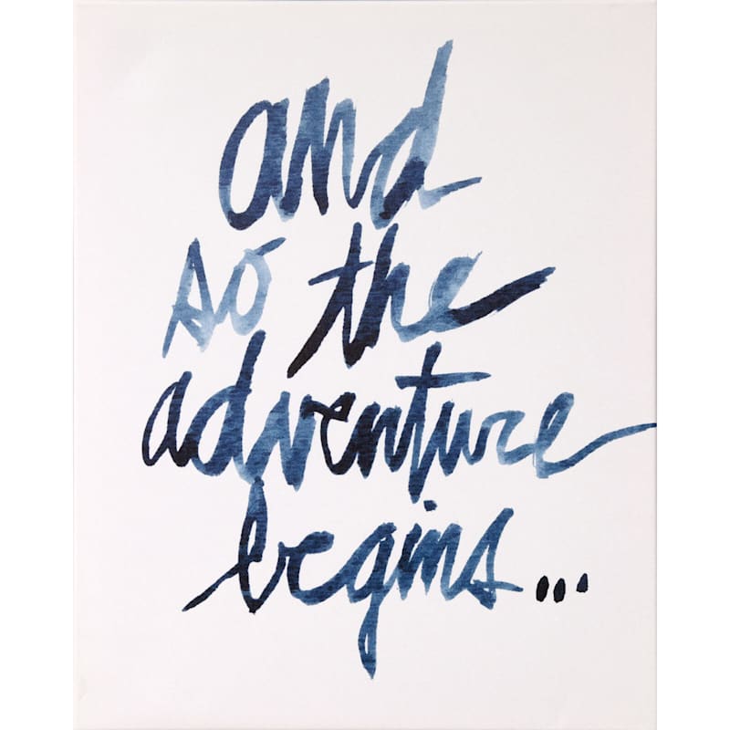 And So The Adventure Begins Canvas Wall Art, 16x20