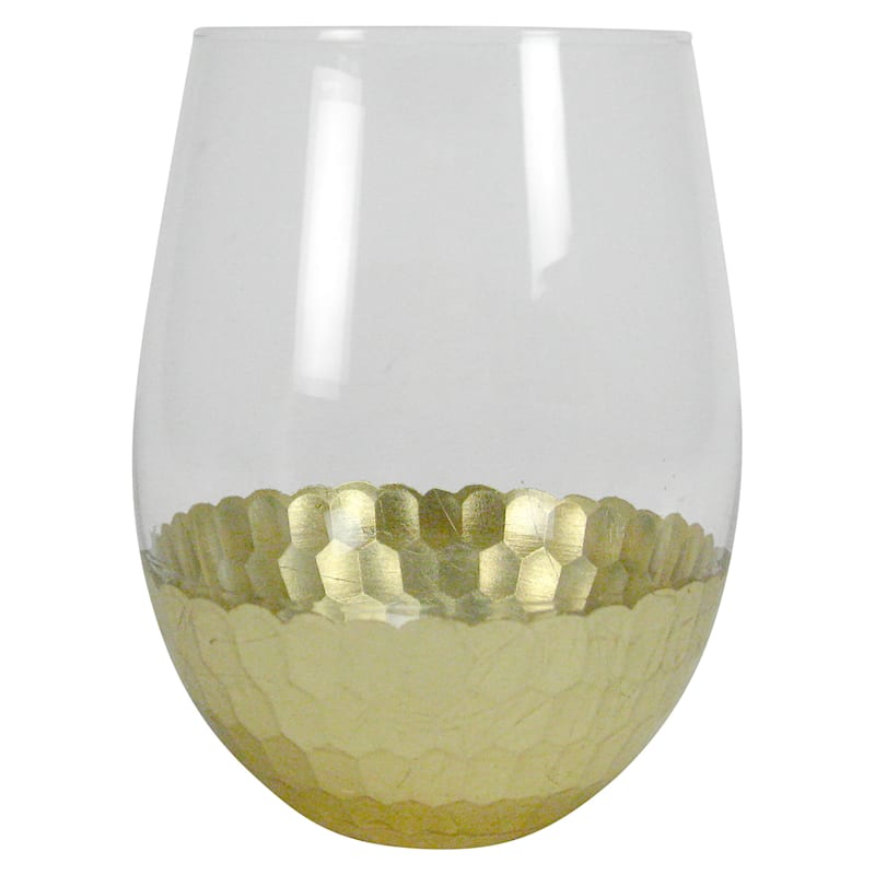Found & Fable Gold Mosaic Stemless Glass, 18oz
