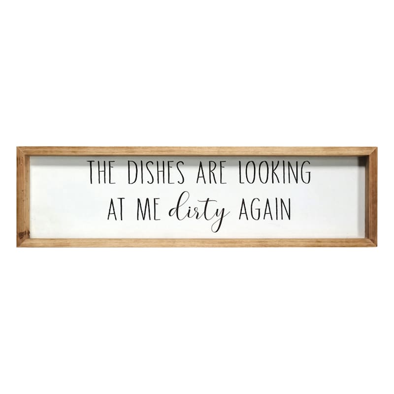 28X8 Dishes Are Looking At Me Dirty Framed Wall Art | At Home