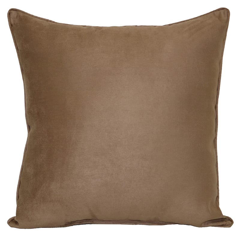 Bark Heavy Faux Suede Oversized Throw Pillow, 24"