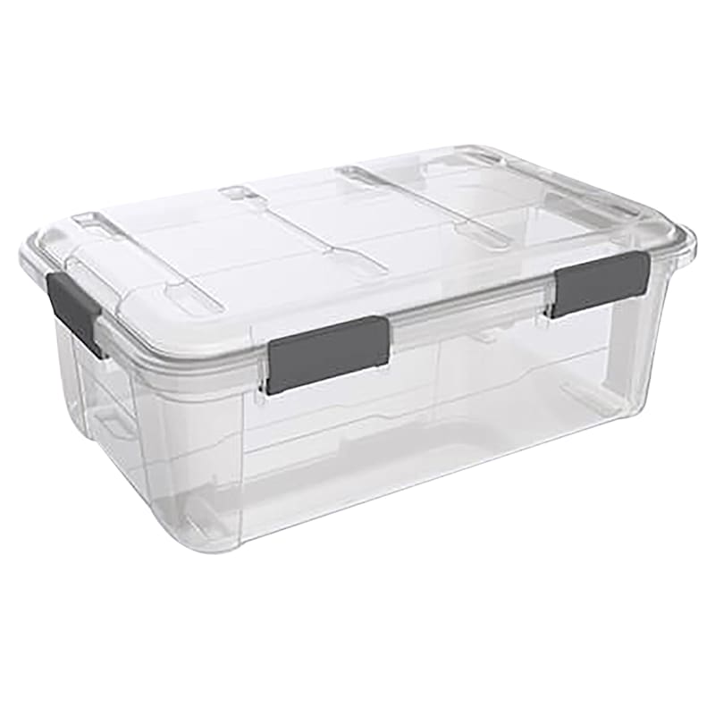 Clear Weatherproof Storage Box, 32L