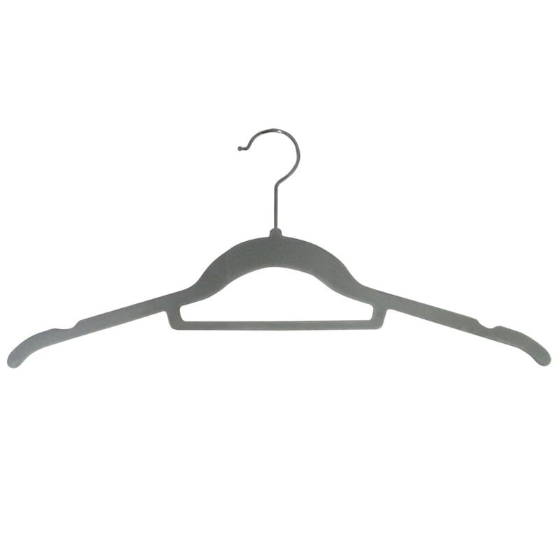 Velvet Grey 10 Piece Shirt Hanger
