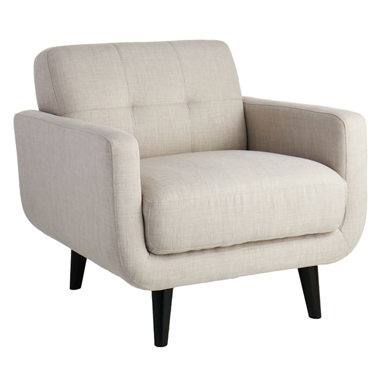 Hadley Tufted Back Accent Chair, Taupe
