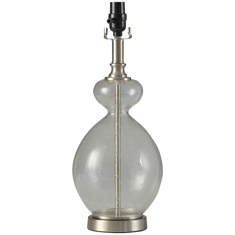 Providence Clear Seeded Glass Table Lamp, 19"