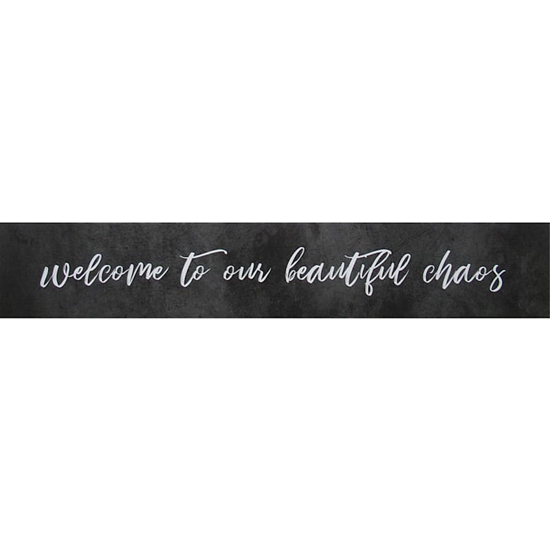 Welcome To Our Beautiful Chaos Canvas Wall Art, 36x6