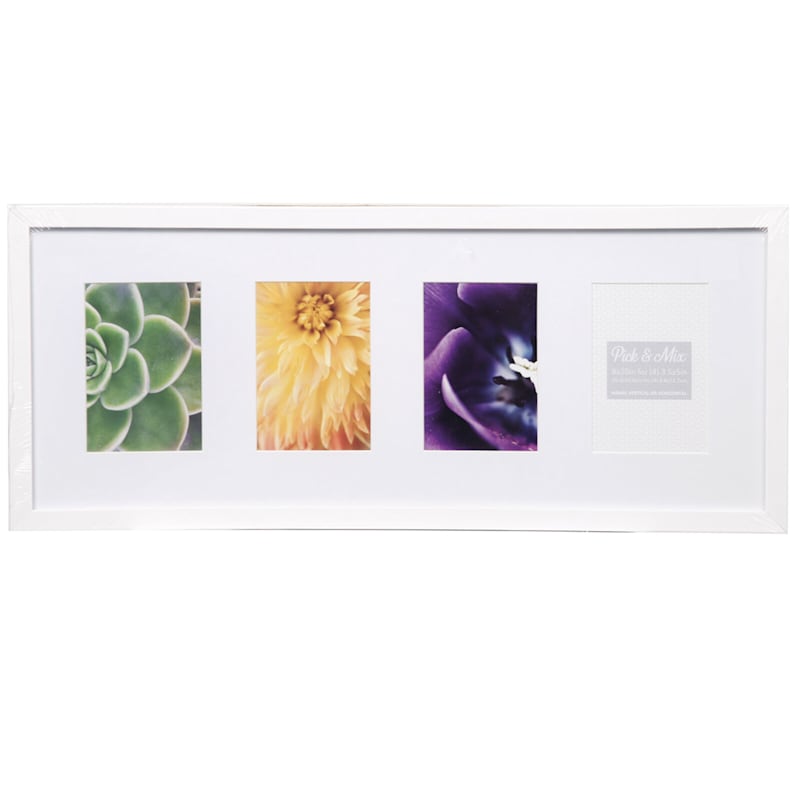 Pick & Mix Matted to Linear Wall Frame, White, Sold by at Home
