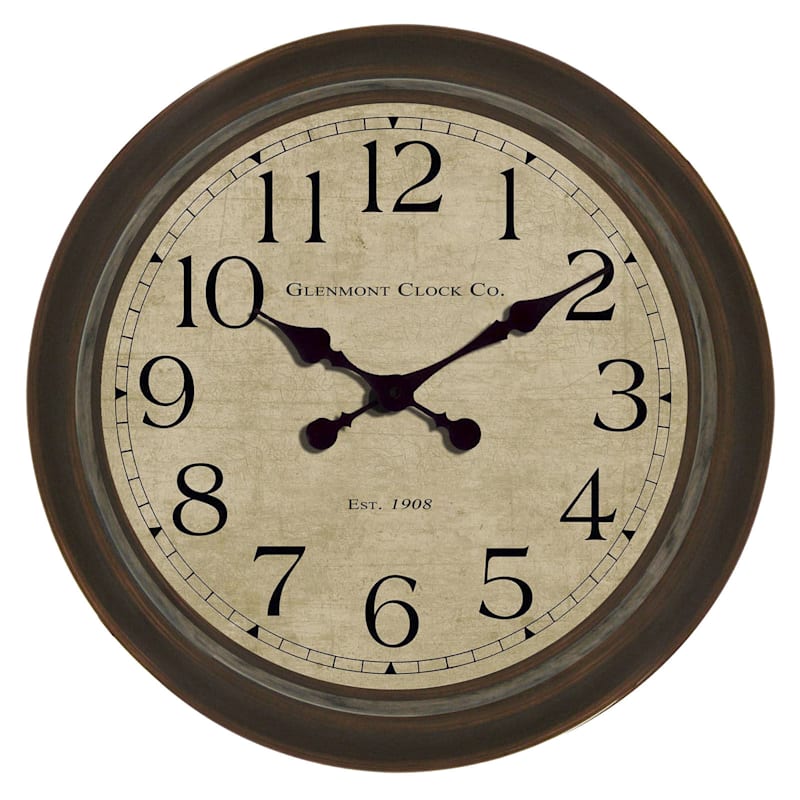 30x30 Bronze Wall Clock At Home - Oversized Black And Bronze Metal Wall Clock