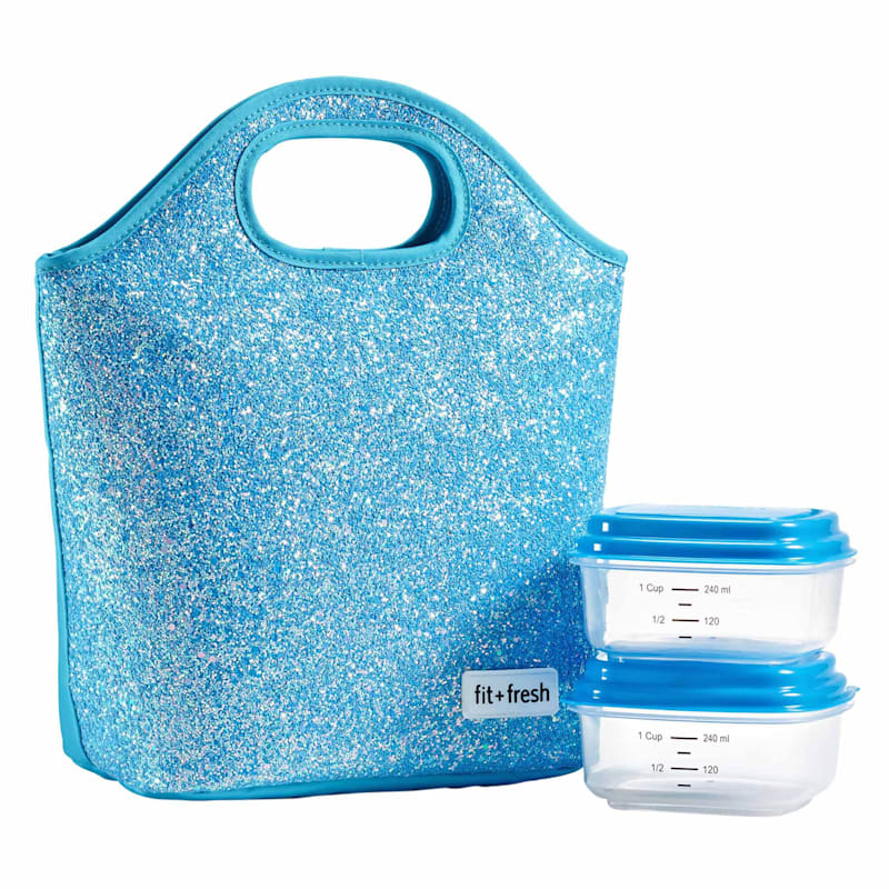 Fit & Fresh Sloane Blue Chunky Glitter Bag Kit