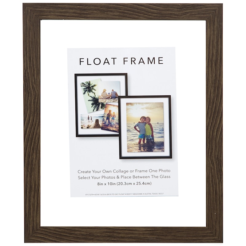 8X10 Grey Linear Profile Float Photo Wall Frame