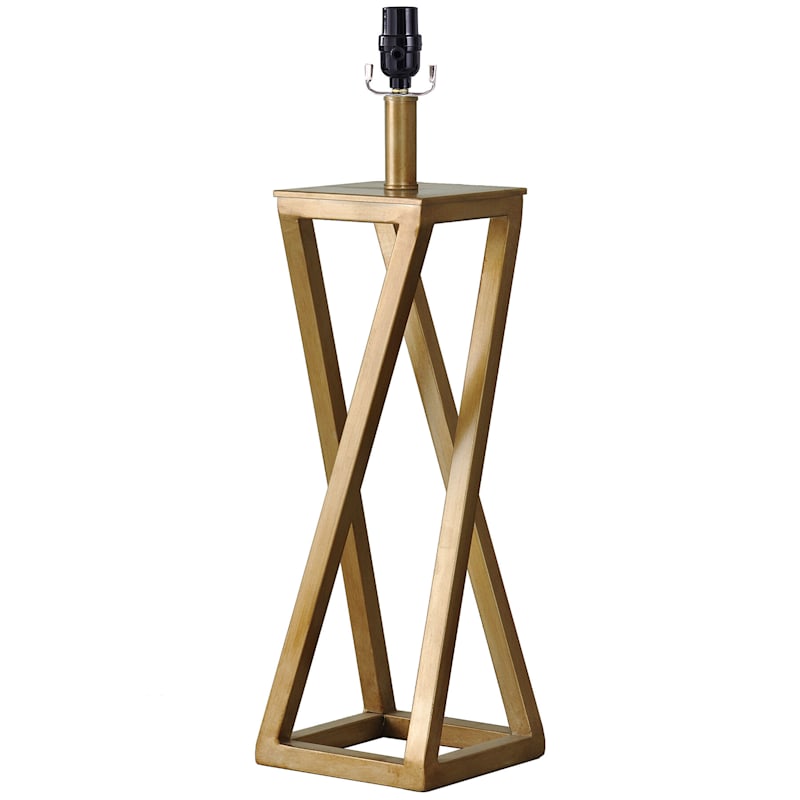 Gold Metal Angled Table Lamp, 24"