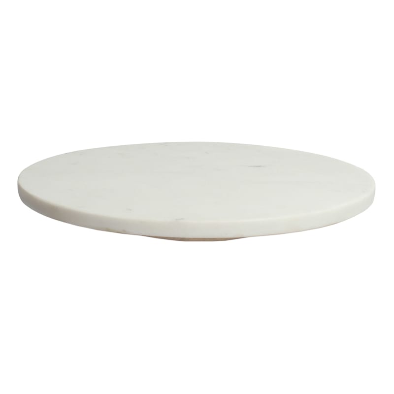 White Marbled Lazy Susan