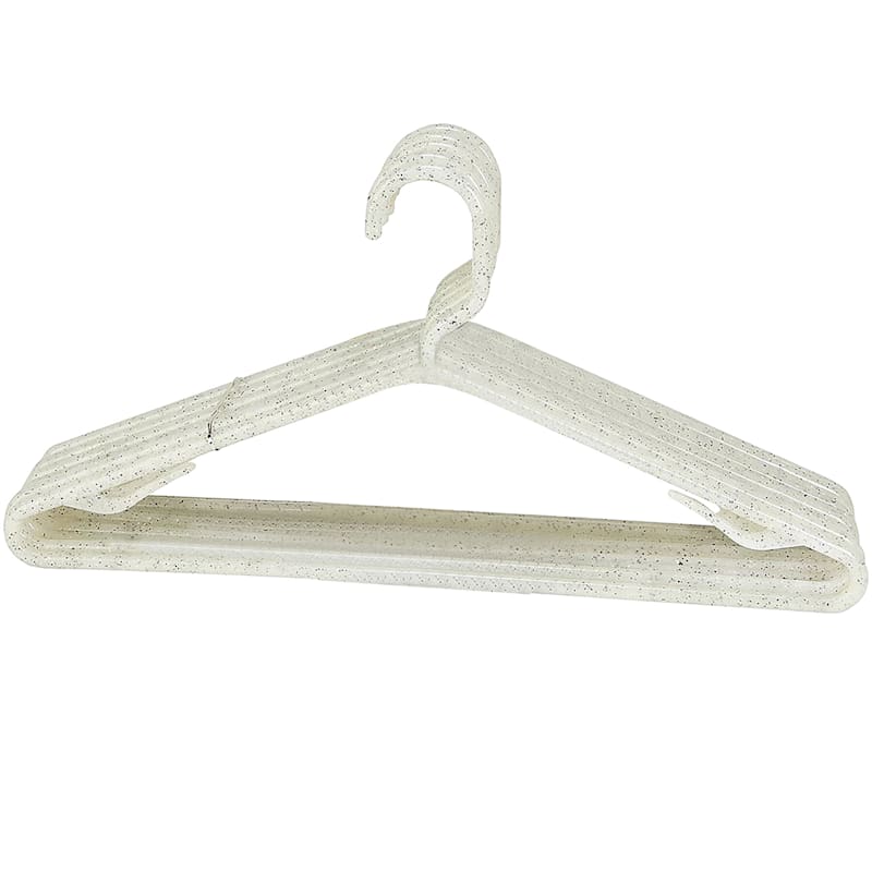10-Pack Granite Look Plastic Hanger - White