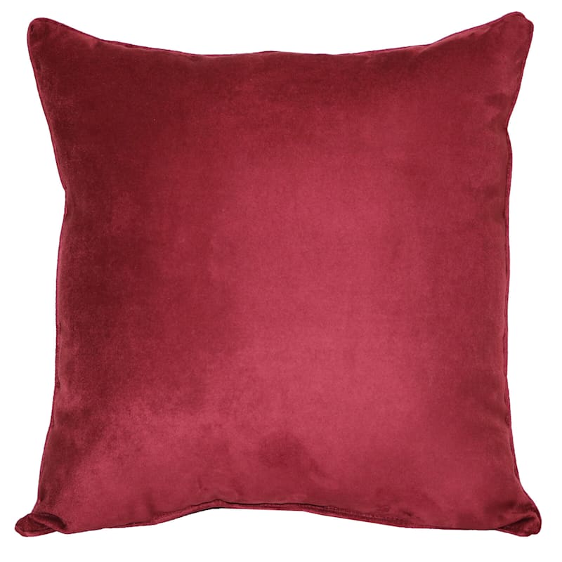Mulberry Heavy Faux Suede Oversized Throw Pillow, 24"