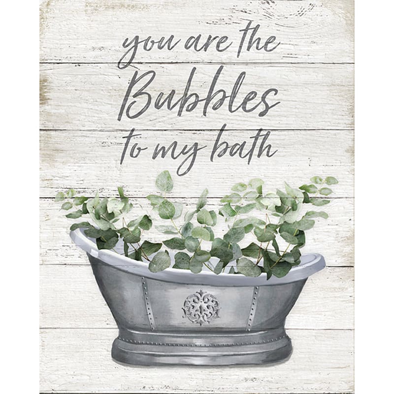 Bubbles To My Tub Canvas Wall Art, 16x20