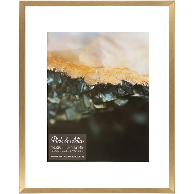 Pick Mix Gold Linear Profile Float Wall Frame 11x14