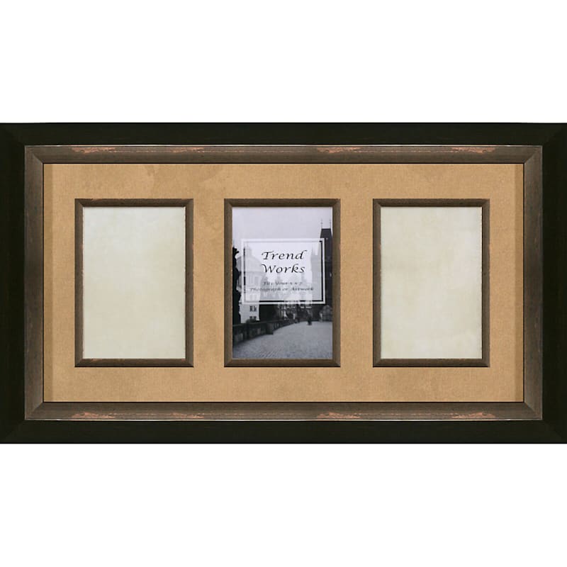 Collage Picture Frames  4 Opening 5x7 Black Wood Frame