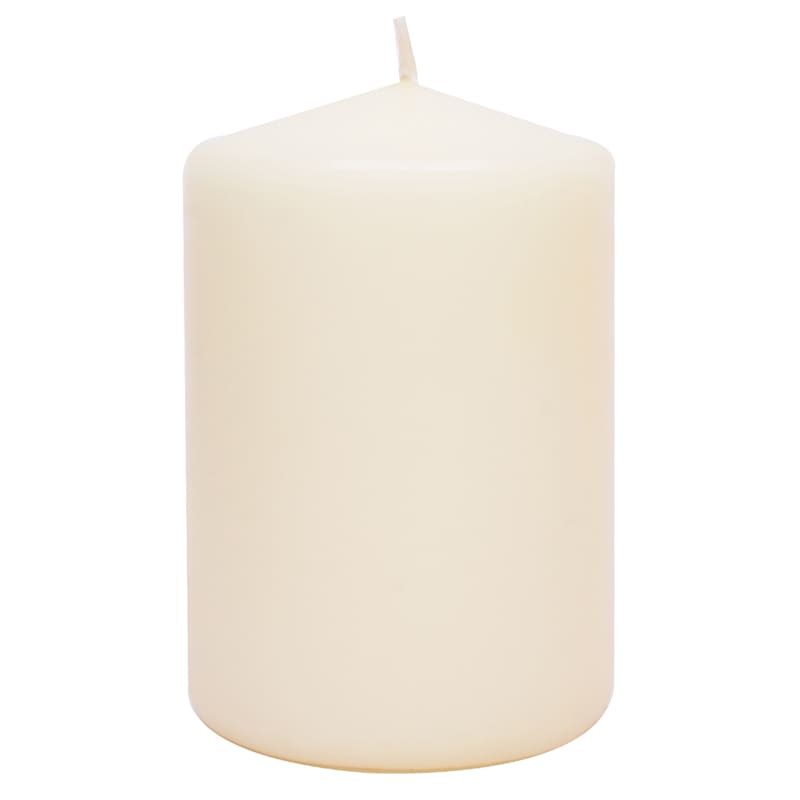 Ivory Overdip Unscented Pillar Candle, 4"