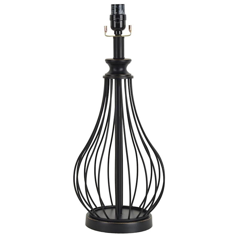Black wire lamp base outlet
