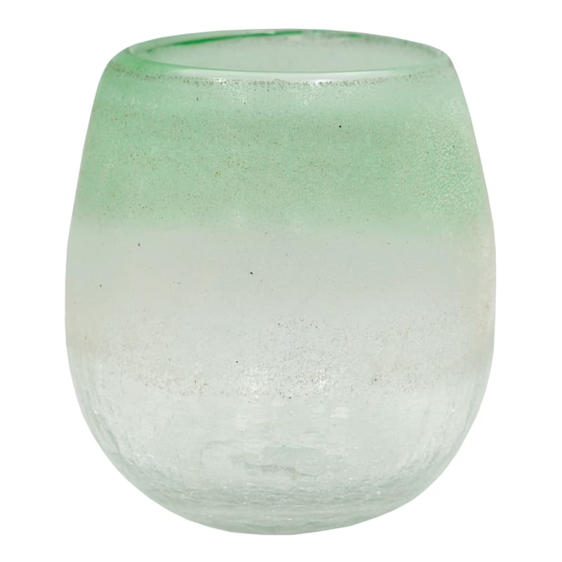 Ty Pennington Frosted Green Ombre Glass Vase, 5"