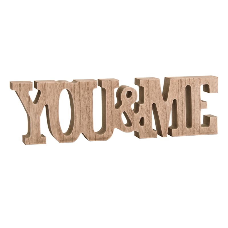 You & Me Cutout Table Sign, 12x4