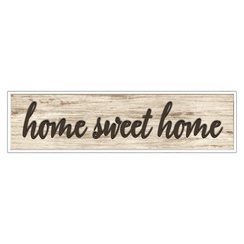 8X30 Home Sweet Home Framed Plaque With Lifted Word