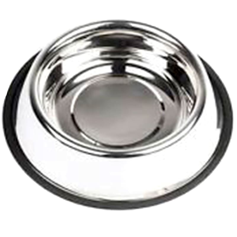 Stainless Steel Non-Skid Pet Bowl with Rubber Base, 32oz