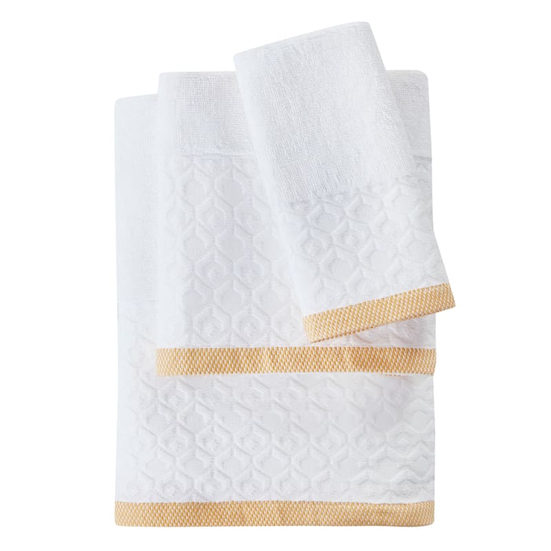 Clover Yellow/White Bath Towel