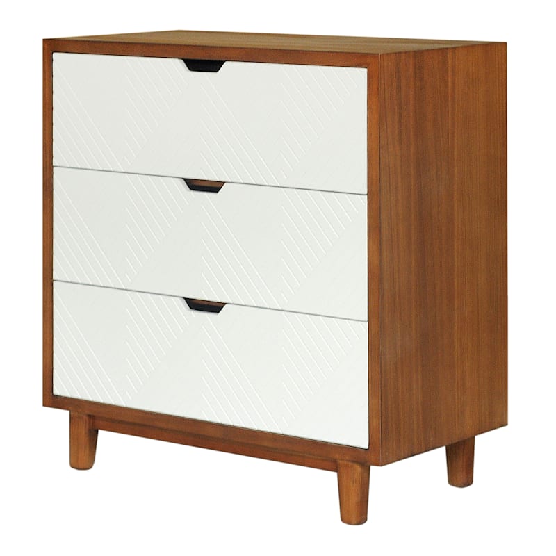 Two-Tone 3-Drawer Wooden Cabinet
