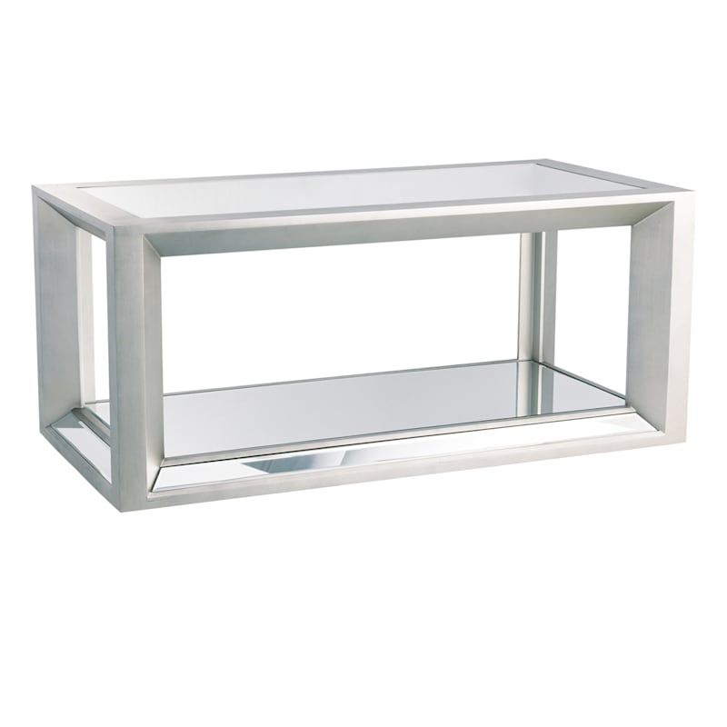 Beth Mirror Coffee Table At Home, Big Mirrored Coffee Table