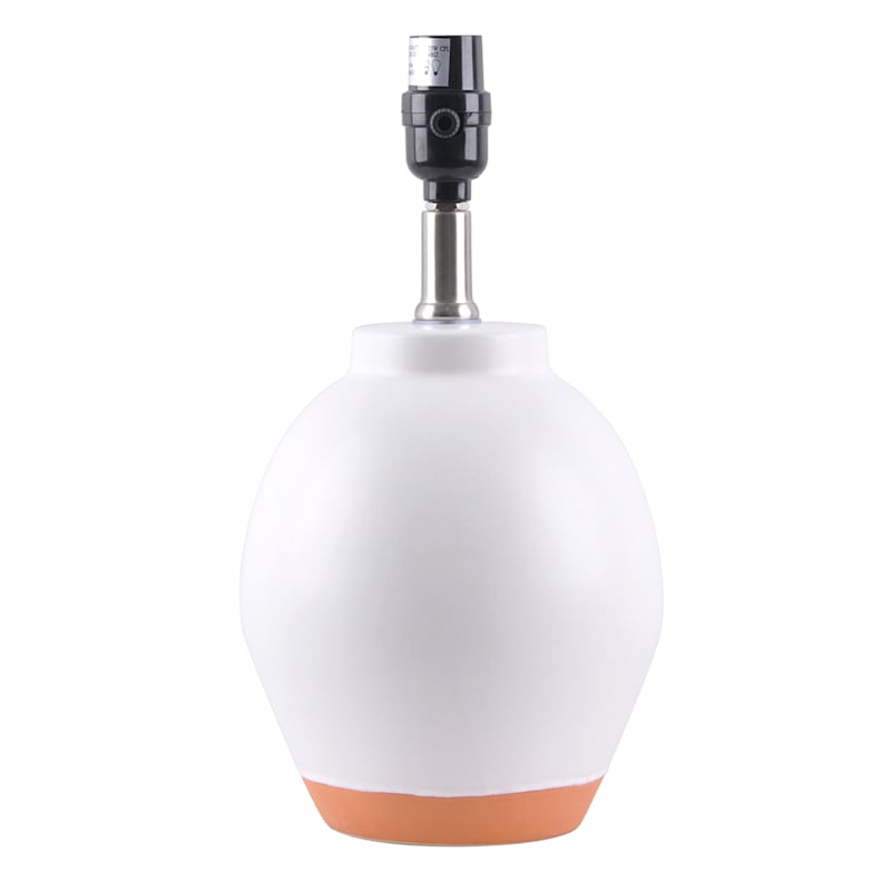 White Ceramic Accent Lamp, 13"