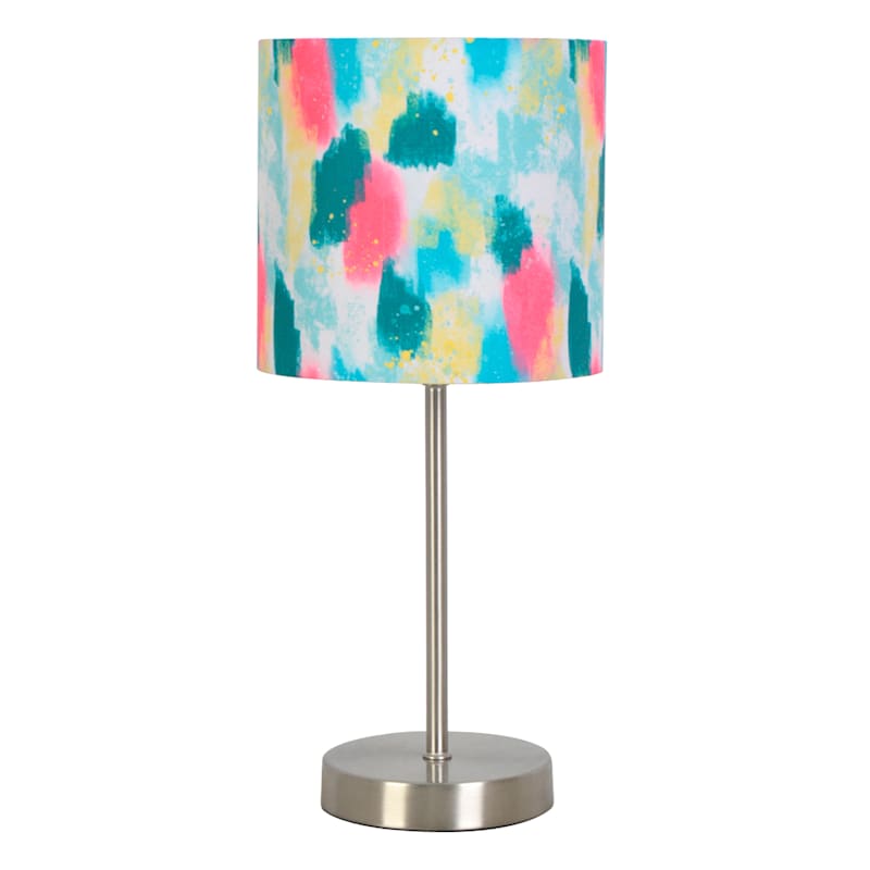 Kids' Silver Stick Lamp with Shade, 15"