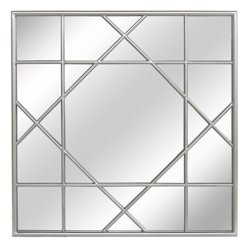 Laila Ali Silver Tile Square Mirror, 28