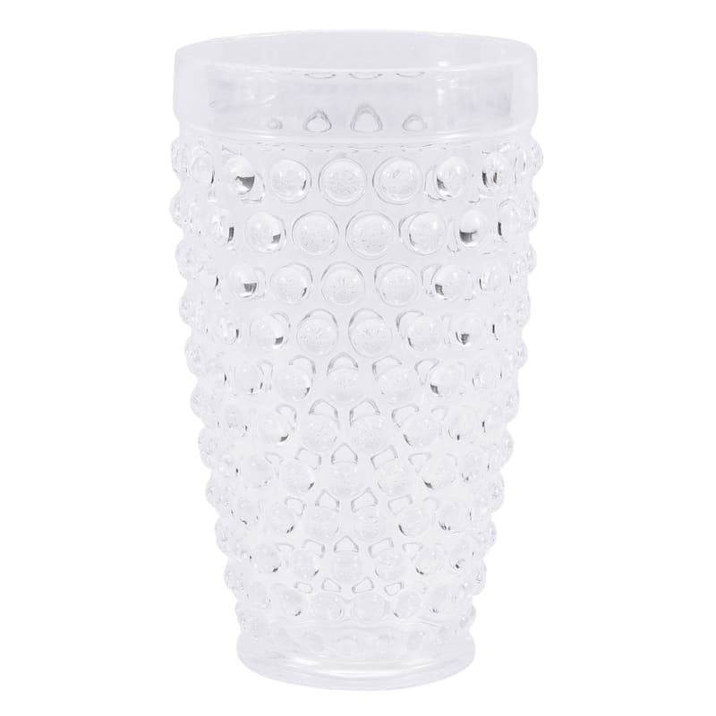 Clear Nob Patterned Acrylic Highball Glass, 19oz