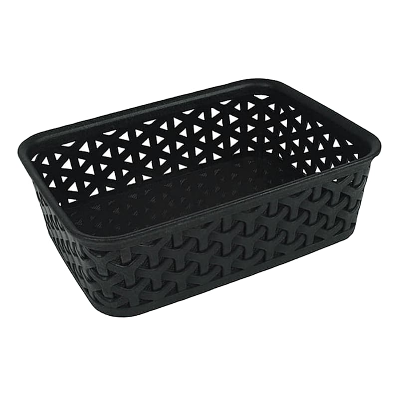 Black Y-Weave Storage Basket, Extra Small