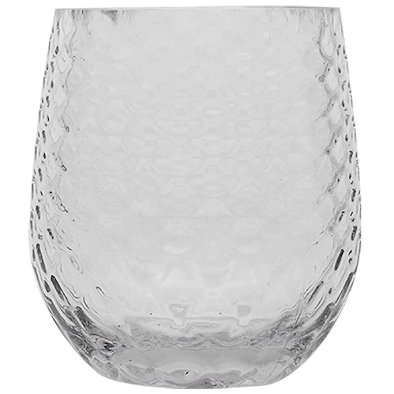 Acrylic Stemless Clear Wine Glass
