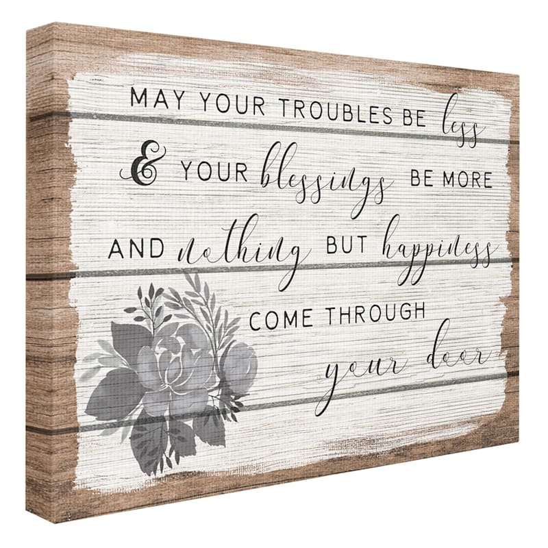 Your Troubles Be Less Plaque Wall Sign, 12x16