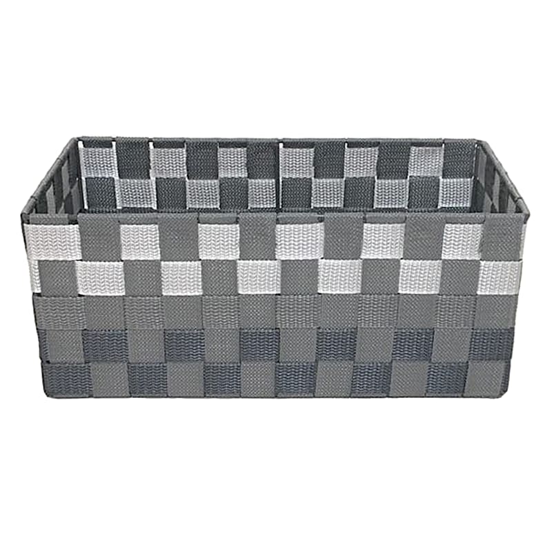 Under the Bed Strap Basket, Grey Ombre, S