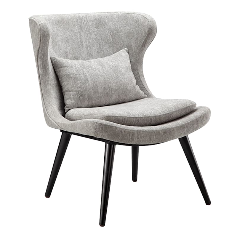 Rue Grey Upholstered Accent Chair At Home, Grey Arm Chair