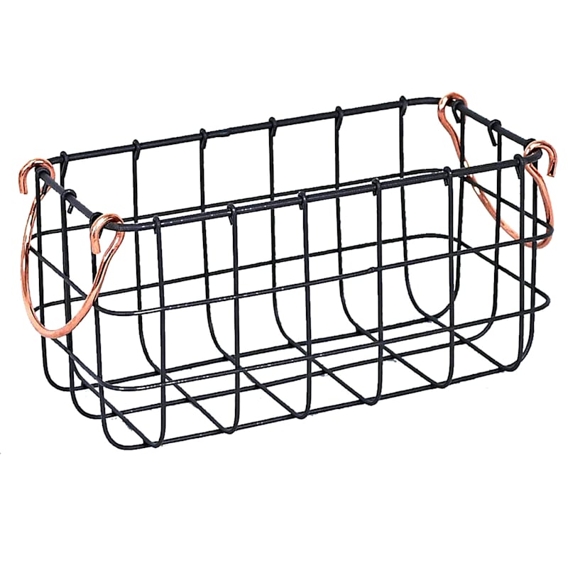 Small Rectangle Wire Basket Bronze
