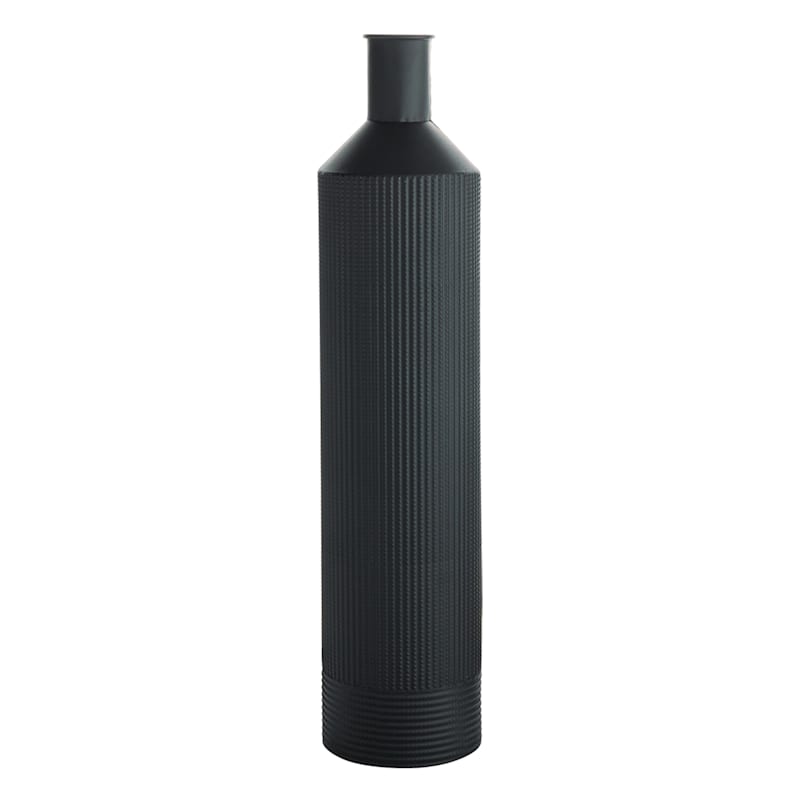 Black Bottle Floor Vase, 36"