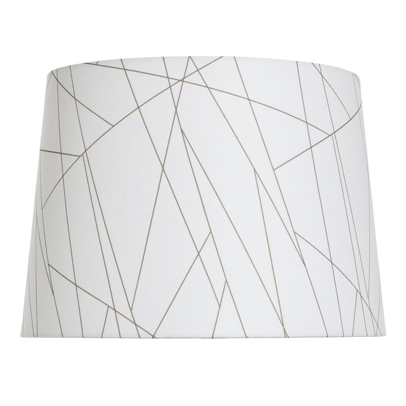 Gold & White Linen Blend Table Lamp Shade, 10x12