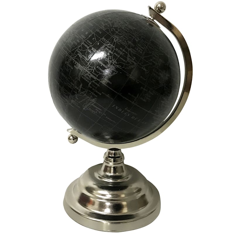Metal Black Globe, 10.5"