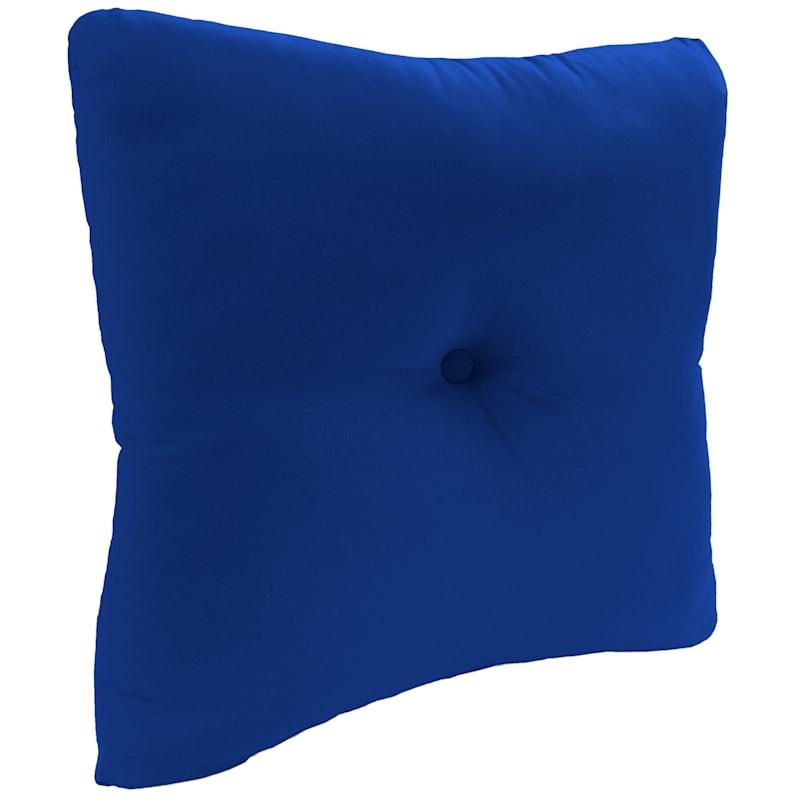 Cobalt Blue Canvas Tufted Outdoor Back Cushion