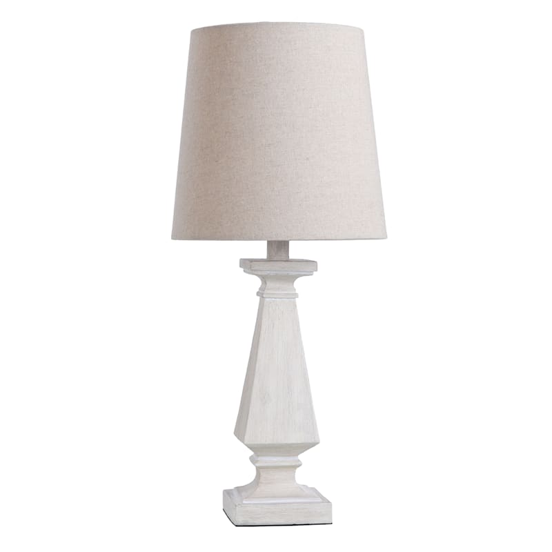 White Accent Lamp with Shade, 22.5"