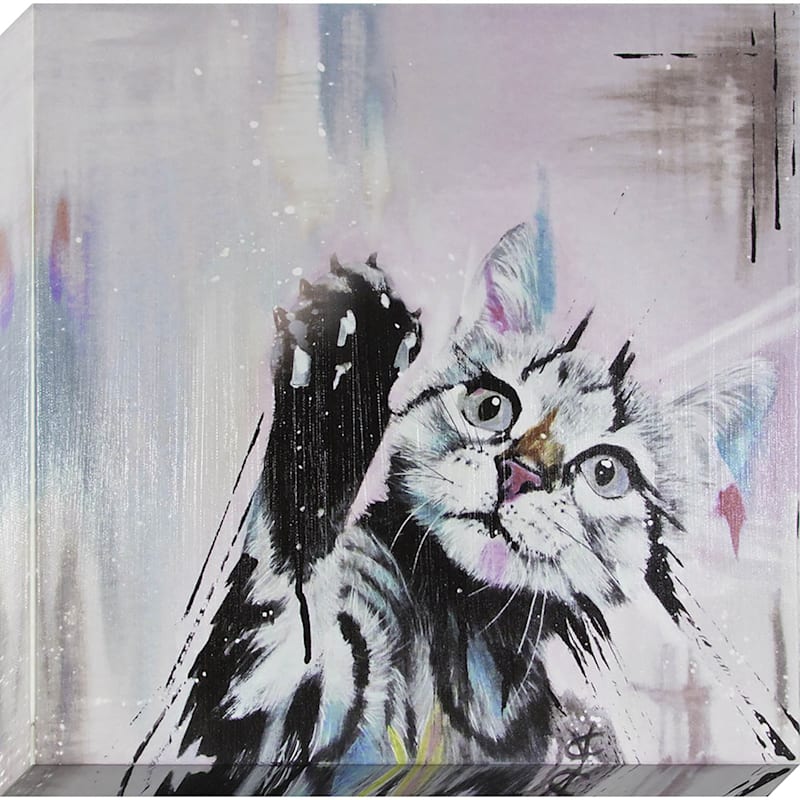Cat Accent Canvas Wall Art, 16"